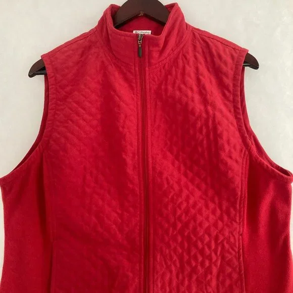 Columbia Womens Vest Size XL Quilted Fleece Sleeveless Full Zip Hiking Outdoor - Picture 3 of 9